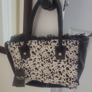 Myra Bag Spotted Black and White Tote